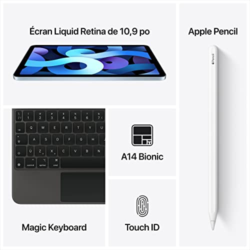 Image of Apple 2020 iPad Air (10.9-inch, Wi-Fi, 64GB) - Sky Blue (Renewed)
