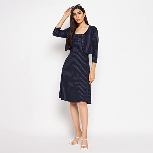 Image of CAMEY Women Striped Cotton Dress