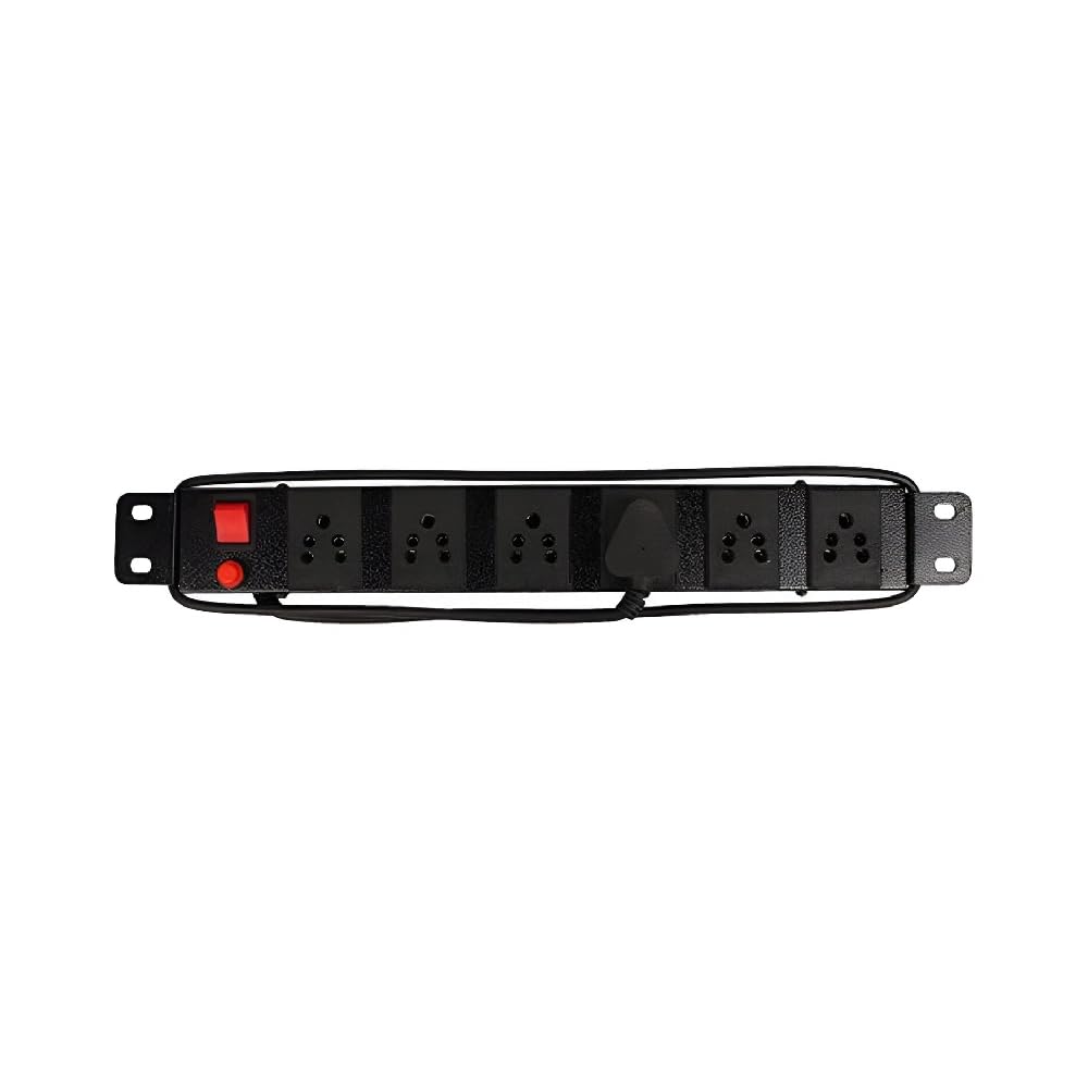 PDU 5/6 Amp Extension Board with Heavy Duty Protector | 6 Socket Networking & Server Rack with Power Cord -1.5 Mtr (Power Distribution Unit)-image-14