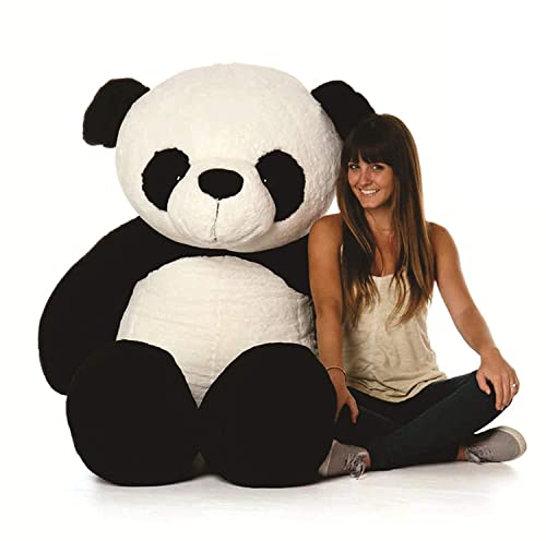 Image of 5 Feet White& Black Panda Giant Teddy Bear Soft,Plush,Cuddly Stuffed Animal for Kids, Birthdays, Anniversaries, Valentine's Day,Special Occasions Large Huggable (5 Feet Panda)