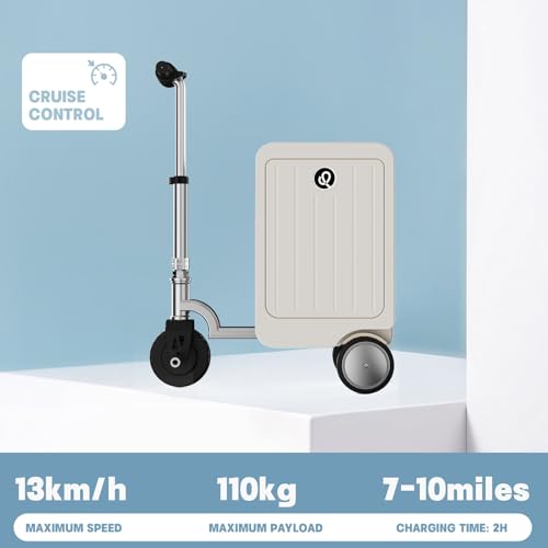 Smart Rideable Suitcase Electric Luggage Scooter 20" Motorized Suitcase for Travel, USB Port & TSA Lock3
