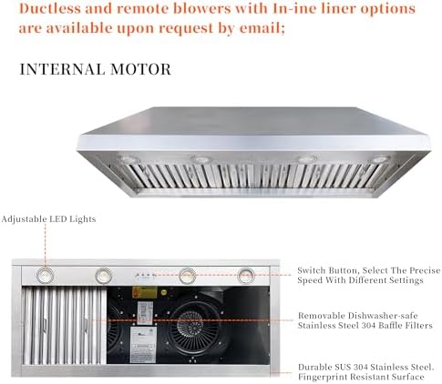 SINDA Handcrafted Copper Range Hood with Built-In Blower - 2