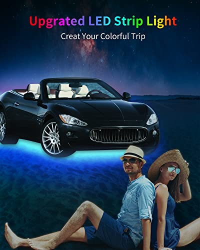 Duofu365 Blue Led Strip Lights,24Inch 12V Car Led Strip Light Ip68 Waterproof Cuttable For Car Motorcycles Boat Golf Cart Truck Cargo Home Decoration With Strong Nano Tape,(4Pcs) #TOP1