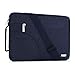 MOSISO Laptop Shoulder Bag Compatible with 13-13.3 inch MacBook Pro, MacBook Air, Notebook Computer, Protective Polyester Carrying Handbag Briefcase Sleeve Case Cover with Side Handle, Navy Blue