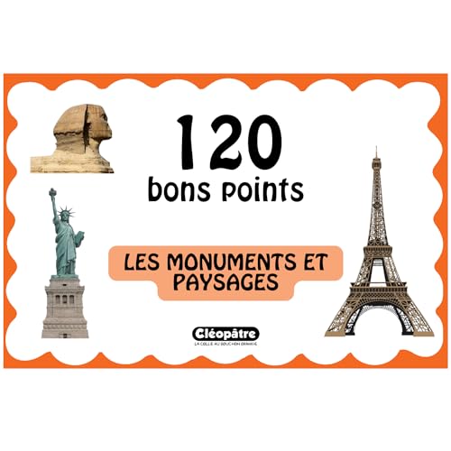 CLEOPATRE – Lot de 120 Bons Points – Les Monuments et Paysages