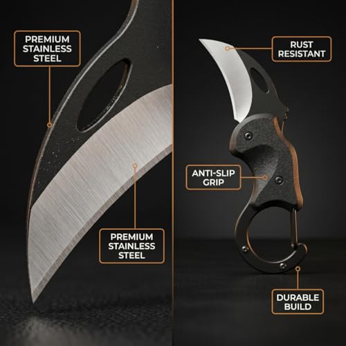Image of ASIRA Metal Keychain Clip & Package Opener | Heavy Duty EDC Tool | Black
