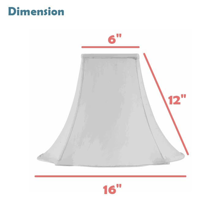 Image of Aspen Creative 34013 Handsewn Pagoda Spider Lamp Shade in Beige Linen Fabric (6 inch x 16 inch 12 inch)