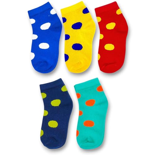 Image of Kid's Socks for Boys and Girls - Made with Soft & Breathable Cotton with Antibacterial Wash, Pack Of 5, Suitable for all day long use