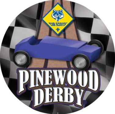 Crown Awards Pinewood Derby Banner Pin, Gold Pinewood Derby Pins, 1 Pack