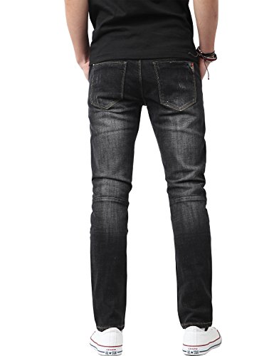 Ma Croix Mens Jeans Skinny Slim Fit Stretch Denim Long Pants4