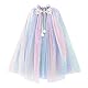 PHOGARY Kinder Umhang Prinzessin Bunt Cape, Tüll Umhang Glitzer Pailletten Cape Prinzessin Halloween Kostüm Umhang Prinzessin Party Kostüm Karneval Party Outfits Cosplay für Mädchen(70 cm)