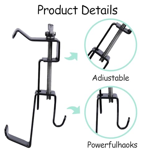 Image of 12PCS Stainless Steel Brick Hooks Clips for Outdoors - Adjustable 1.75 inch-2.8 inch - 2024 Upgraded - No Drill, No Holes, No Nails, No Screws - Brick Hangers for Easy Hanging on Brick Walls.