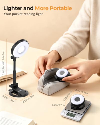 Book Light for Night Reading in Bed: Rechargeable Clip On Reading Light - image 5