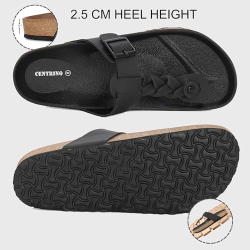 Image of Centrino Men's Berkin-Style Slip-On Sandals | Open Toe Design | Soft PU Footbed | Lightweight & Comfortable | Arch Support | On-Grip Sole | Casual Outdoor Wear (6867)
