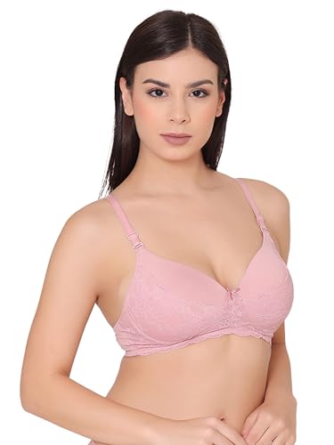 Image of Groversons Paris Beauty Women's Padded, Non-Wired, Multiway, T-Shirt Bra with lace (BR097)