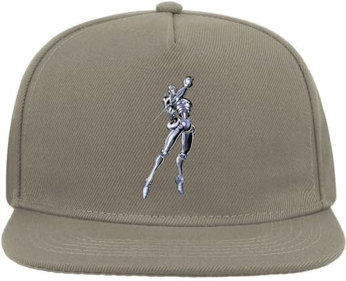 Atspauda Anime 82 snapback platt skärm bomullsblandning keps grå, Grått, en storlek