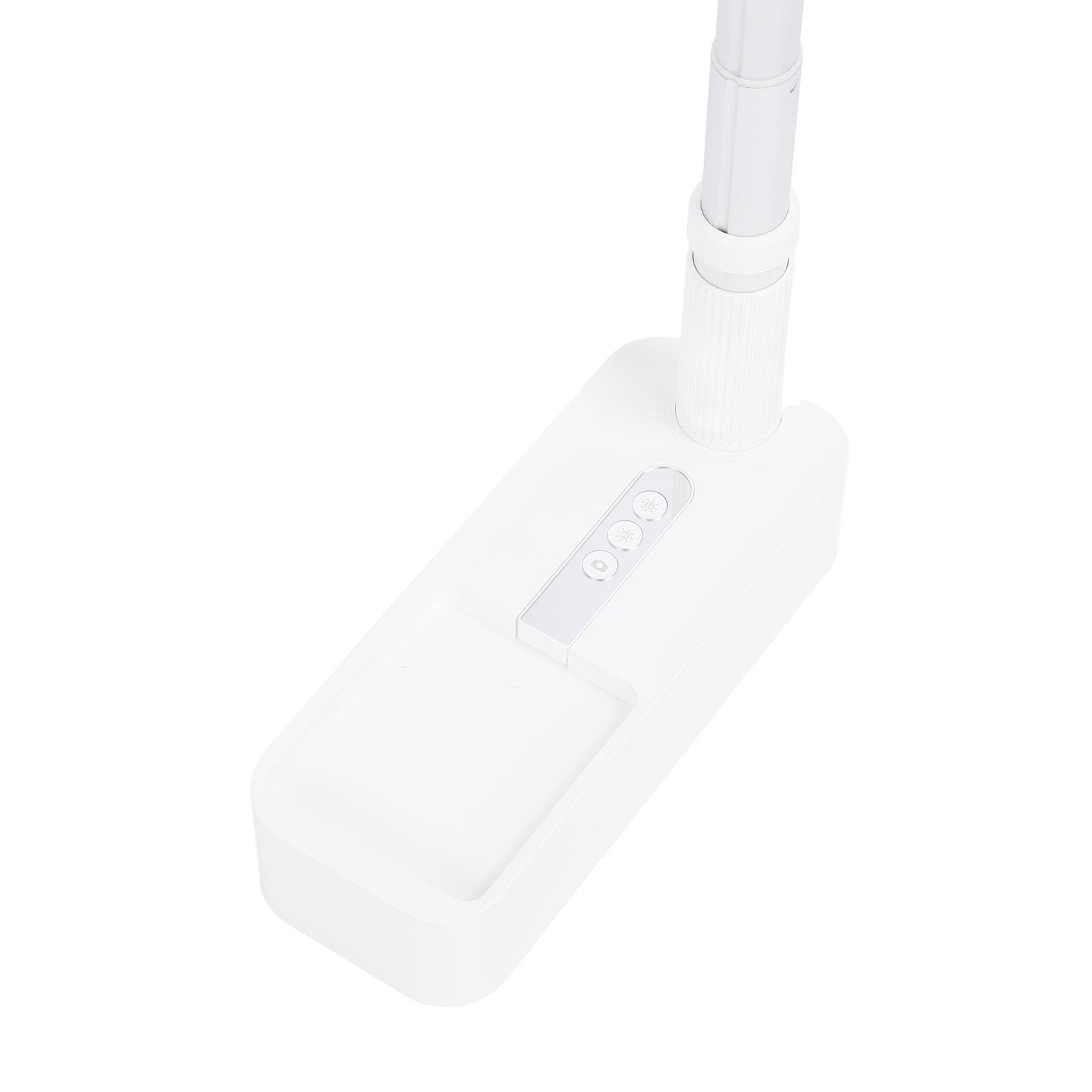 Alomejor Supporto estensibile per selfie pieghevole con luce LED per fotografia in diretta streaming, supporto per telefono ricaricabile senza fili, rotazione a 360°, per vlogging, viaggi, scrivania