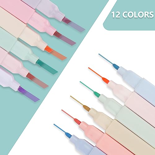 GLEEMEN Highlighters, Mild Assorted Colours Highlighters Pens, Aesthetic Cute Pastel Highlighter With Chisel Tip - Image 2