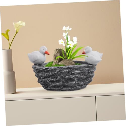 Pot de fleurs léger effet pierre pour un déplacement sans effort