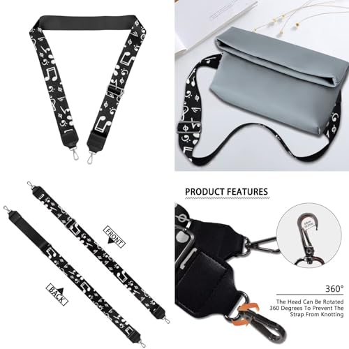 Image of Jeiento Replacement Shoulder Strap,2 Piece Set Guitar Style Handbag Crossbody Strap Adjustable Guitar Straps for Women Girls
