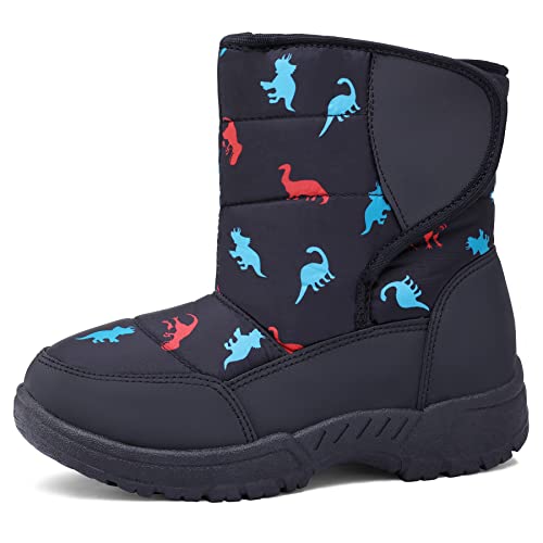 K KomForme Boys & Girls Snow Boots Warm Anti-Slip Outdoor Winter Shoes (Toddler/Little Kid/Big Kid)