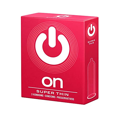 ON) Condones Super Delgados I 54 mm de ancho I Paquete de 3 I Con...