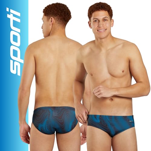 Sporti Men's Swim Briefs with Hydrolast Tech - Bathing Suit for Swimmer - Men's Athletic Swimwear Briefs for Lap Swimming2