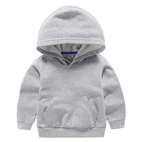 Boys Girls 𝐇𝐨odies Baby Solid Long Sleeve Comfortable Pullover Infant Fall Winter Casual Warm Clothes with Poket