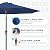 JEAREY 9FT Outdoor Patio Umbrella Outdoor Table Umbrella with Push Button Tilt and Crank, Market Umbrella 8 Sturdy Ribs UV Protection Waterproof for Garden, Deck, Backyard, Pool (Navy Blue)