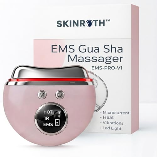 EMS Pro V1 Electric Gua Sha Facial Massager | Face Lifting & Skin Tightening Massage Tool | Multi-Mode Skin Care Tool for Women & Men