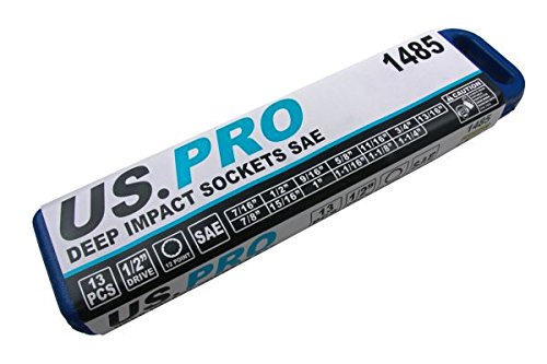 US PRO 13PC 1/2 DR 12PT DEEP Impact SOCKETS SAE B1485 - Image 3