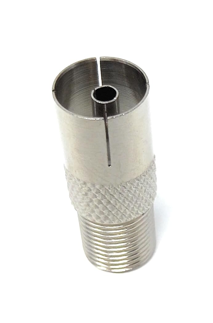 DRUT 2pcs F Type Connector Socket to TV RF Socket Coax Aerial Antenna Female to Female Cable Adapter (Silver) - Image 4