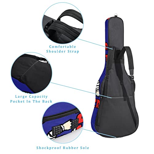 Étui rembourré pour guitare classique acoustique Motif chien, Multicolore 04, 42.9×16.9×4.7 in, Organiseur de sac - Les Beatles, Paul McCartney, John Lennon, RIngo Starr, George Harrison Étui rembourré pour guitare classique acoustique Motif chien, Multicolore 04, 42.9x16.9x4.7 in, Organiseur de sac – Image 4