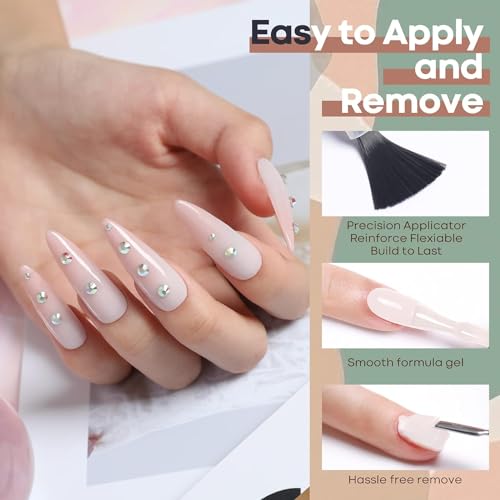 Image of DUDUSTRONG Bolt Bee Gel Glossy Finish Nail Polish Kit Nude Gel Nail Polish Set - 6 Colors Neutral Skin Tone Gel Polish Led Nail Art For Women (A3 Fashion Shown (02+05+123+62+19+126)), 90 Ml