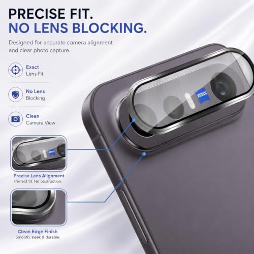 Image of FIRST MART Black Camera Ring Guard Protector for Vivo X300 FE | Tempered Glass with Metal Alloy Rings, HD Clear, Scratch Resistant, Case-Friendly | Pack of 1
