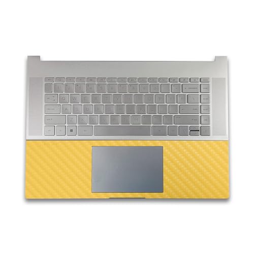 Image of Carbon Fiber Gaming Skin Compatible with HP Envy x360 16 inch (2023) - Solid Marigold - Premium 3M Vinyl Protective Wrap Decal Cover - Easy to Apply | Crafted in The USA by MightySkins