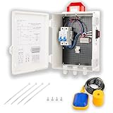 Sump Control Panel, Zelinhol High Septic Tank Featuring 110DB Level, Indoor/Outdoor Light for Sump, Septic, Pond and Tank
