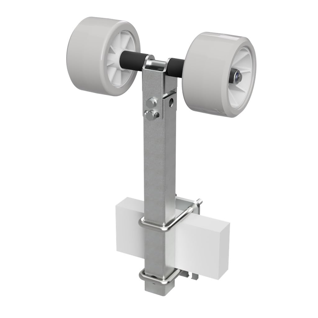SUPROD 2 Fois Rouleaux pendulaires Aide à la Mise à l'eau remorque pour Bateau TPU RKSRLX-2-TPU, Ø 120 mm