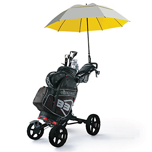 Suntek 68” Reflective UV Protection Windcheater Umbrella with Vented Double Canopy (Silver/Yellow) - Thumbnail 3