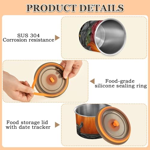 Contenedor Hermético para Café de Acero Inoxidable 900ml miniatura 5
