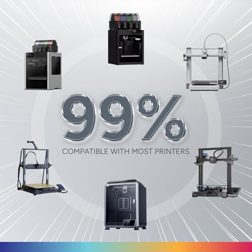 Image of OVERTURE PETG Filament 1.75mm Bundle 4kg, High Speed 3D Printer Filament, Neatly Wound & Clog-Free, 4 Pack 1kg(2.2lbs), Accuracy + /- 0.02mm, Fit Most FDM Printers (4 Color)
