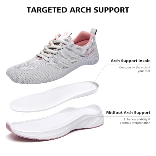 Image of Padgene Womens Sneakers Lightweight Tennis Walking Shoes Sports Running Shoes for Woman Mesh Breathable Gym Fashion Sneakers Athletic Comfortable Casual