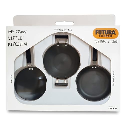Hawkins Futura Cookware 3 Pieces Toy Kitchen Set - Toy Deep-Fry P...