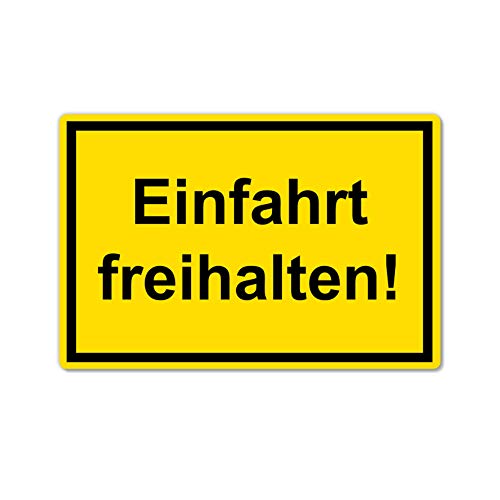 Einfahrt freihalten Schild 20 x 30 cm aus stabiler PVC Hartschaumplatte 3mm mit UV-Schutz von STROBO
