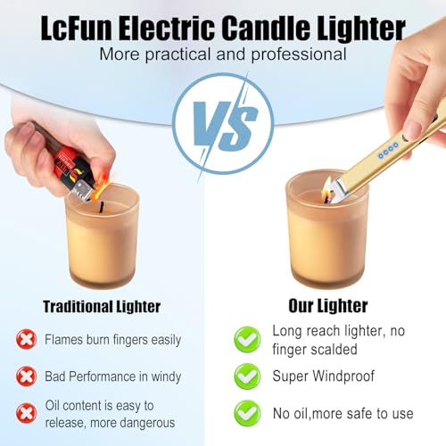LcFun 2-Pack USB Rechargeable Arc Lighter with Safety Lock — view 8