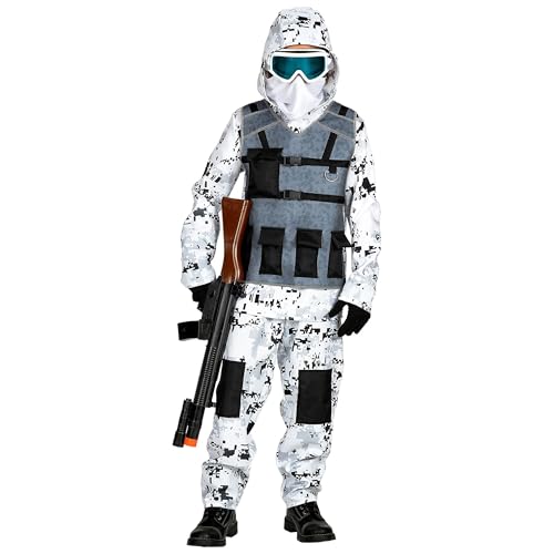 W WIDMANN MILANO Party Fashion - Ensemble de déguisement Forces spéciales pour enfants, tenue militaire avec accessoires, soldat pour le carnaval