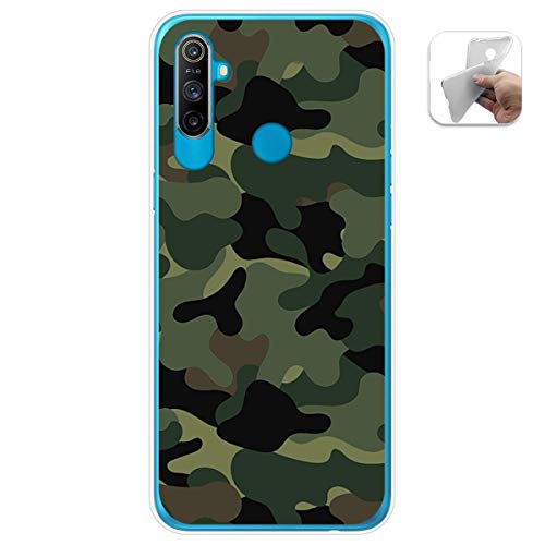 Tumundosmartphone Funda Gel TPU para Realme C3 diseño Camuflaje Dibujos