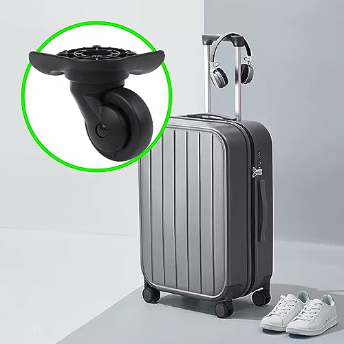 RDEXP 3 Pieces Plastic&Metal Multifunction Luggage Spinner Wheel 115W Serie W076 Black2