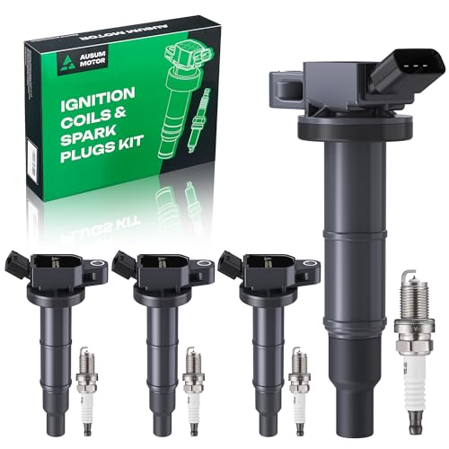 Ignition Coil Packs UF333 & Iridium Spark Plugs 7092 for Toyota Camry Corolla Matrix RAV4 Highlander...
