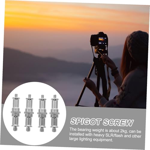 Image of 1 /4 to 3 /8 Screw Adapter 4Pcs Stainless Steel for Camera Lighting